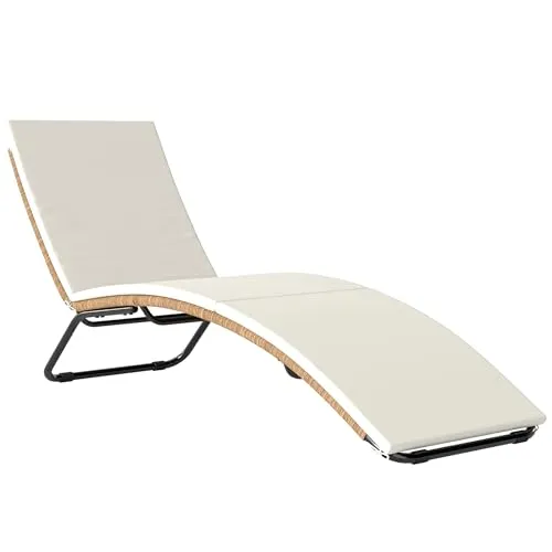 Poly Rattan Sonnenliege mit Auflage – S-förmige Gartenliege - Stilvolle Rattan-Sonnenliege mit wetterfestem Stahlrahmen und komfortabler Auflage. Ideal für entspannte Stunden im Garten. UV-beständig und rostfrei für langanhaltenden Genuss.