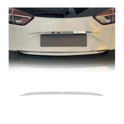 OMAC Kofferraumleiste Edelstahl Chrom für Opel Crossland X 2017-2021 - Maßgeschneiderte Heckleiste aus robustem Edelstahl, schützt vor Kratzern und Stößen. Einfacher Einbau und Pflege, wertet Ihr Fahrzeug optisch auf.