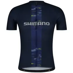 Shimano Logo Short Sleeves Jersey 3XL in Blau/Navy