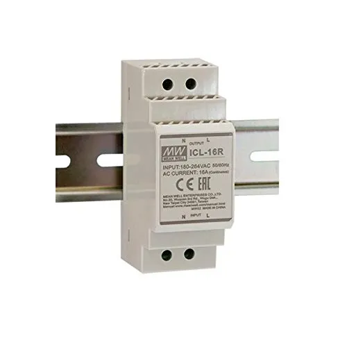 WITTKOWARE ICL-16R Einschaltstrombegrenzer für Hutschiene, 16 A, Hutschienen-Einschaltstrombegrenzer, Schutzschalter, Strombegrenzer