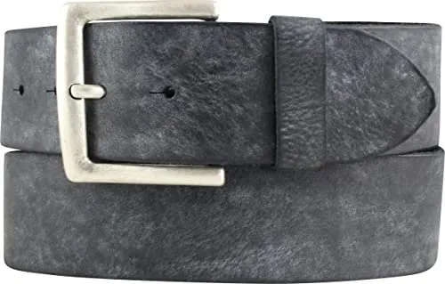 BELTINGER Gürtel aus weichem Vollrindleder Used-Look 5 cm | Jeans-Gürtel für Herren Damen 50mm | Ledergürtel Vintage-Look | Schwarz 130cm