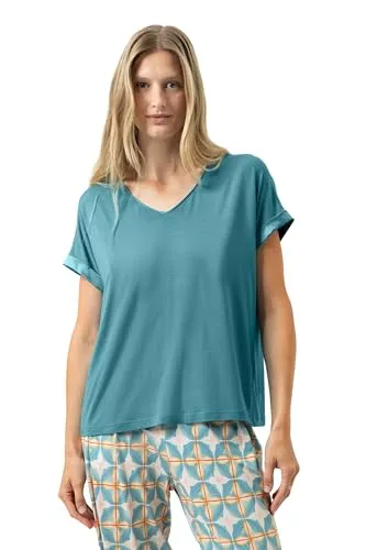 Mey Serie Pure Chic Damen Homewear-Oberteile Teal Dream (M)