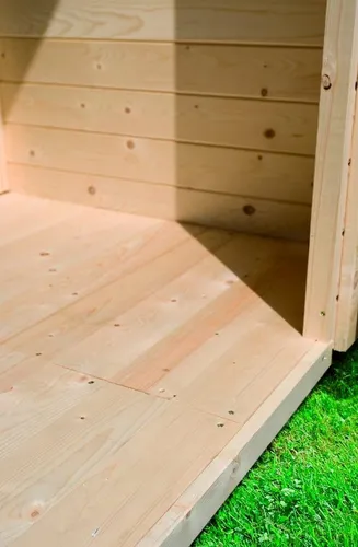 Gartenhaus-Fußboden KARIBU, beige (natur) - Zubehör für Gartenhäuser, ideal für Stabilität und Langlebigkeit, passend für Gartenhäuser wie Regensburg, Goldberg und Heidelberg.