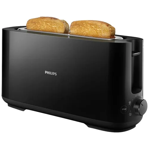 Philips Home Daily Collection HD2590/90 Toaster Schwarz in schwarz von Philips