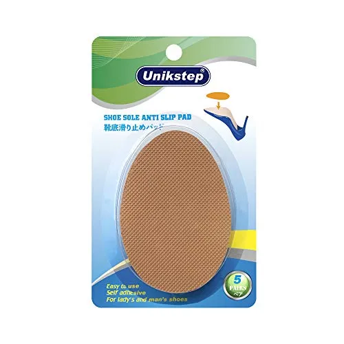 Unikstep Anti-Rutsch Schuhsohlen-Pads - 5 Paar selbstklebende Gummipads - Schuhpads für Herren und Damen, bieten hervorragenden Halt und Geräuschreduzierung, ideal für alle glatten Sohlen. Enthält 10 Pads und Schleifpapier für einfache Anwendung.