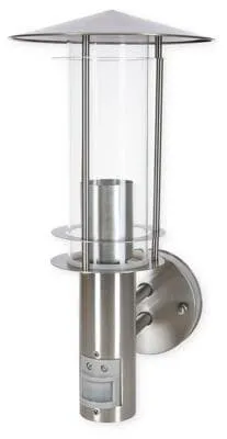 EGLO Außen-Wandleuchte LISIO - Dimmfunktion und einstellbare Leuchtdauer - Lampen für Outdoor mit edelstahlfarbenem Design und spritzwassergeschütztem Material, ideal für individuelle Lichtgestaltung.