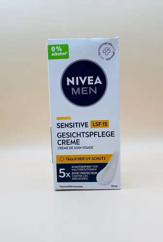 NIVEA MEN Sensitive Gesichtspflege Creme LSF15 75ml *NEU*