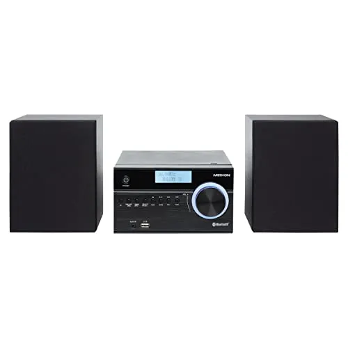 MEDION P64935 Micro Audio System - Kompaktanlage mit DAB+, Bluetooth und 2x50 W, brillanter Klang und vielseitige Soundvoreinstellungen für Musikliebhaber