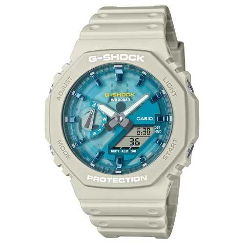 CASIO GA-2100AS-5AER Herrenuhr G-Shock Classic 45mm - Armbanduhren mit 20ATM Wasserdichtigkeit, ideal für Outdoor-Aktivitäten und sportliche Abenteuer.