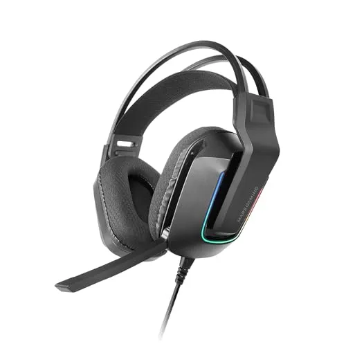 Mars Gaming MH-Strike Gaming-Headset - Gaming-Headset mit FRGB Rainbow-Beleuchtung und 50mm Neodym-Treibern für klaren Sound. Ergonomisches Design mit verstellbarem Kopfbügel und AIR-Ohrpolstern für maximalen Komfort.