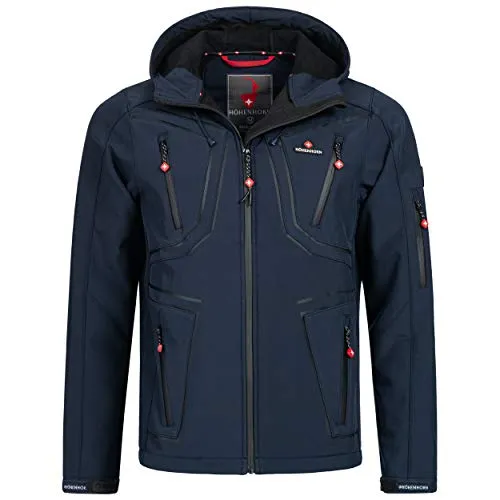 Höhenhorn Schilthorn Herren Softshell Jacke Navy Gr. S - Outdoor Softshelljacke für Herren, winddicht und isolierend, ideal für Wanderungen und Alltag, mit elastischem Stretchanteil für optimale Bewegungsfreiheit und modernem Design mit praktischen Taschen.