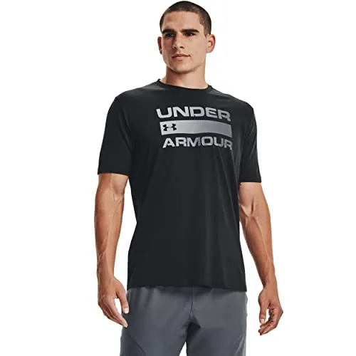 Under Armour Herren UA TEAM ISSUE WORDMARK SS Shirt - Funktionsshirt aus weichem Baumwollmix, ideal für Training. Leicht, atmungsaktiv und mit losem Schnitt für optimale Bewegungsfreiheit und Tragekomfort.