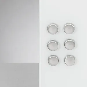 Zeller Magnete 11203, Edelstahl, silber, Ø 27 mm, Höhe 7 mm - Zubehör Planung: Extrastarke Haftkraft für Glas-Magnettafeln, hält bis zu 8 Blatt DIN A4 sicher. Elegantes Design aus hochwertigem Edelstahl.