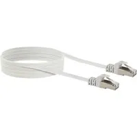 Schwaiger Cat 6 Netzwerkflachkabel (u/ftp) 5 Meter, Weiß Netzkabel