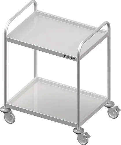 Servierwagen mit zwei Böden, 800x500x950 mm, verschweißt