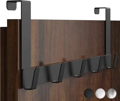 Menz Türgarderobe zum Einhängen aus Edelstahl, schwarz in schwarz von Menz