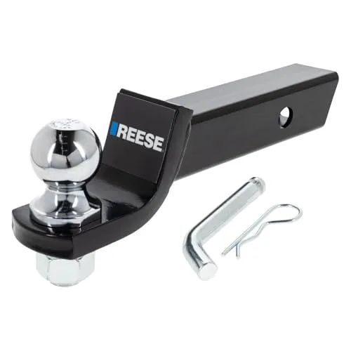 Reese 21536 Deichsel 5.1 cm Vierkant und Kugelhalterung Abschleppen 5.1 cm Starter Kit, Schwarz
