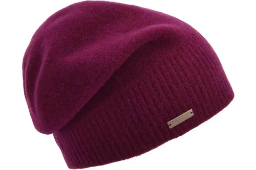 Seeberger Beanie Walkheadsock 18930-0 lila - Klassische lila Beanie aus 100% Schurwolle, ideal für kalte Tage. Bequem und stilvoll, perfekt für jeden Anlass.