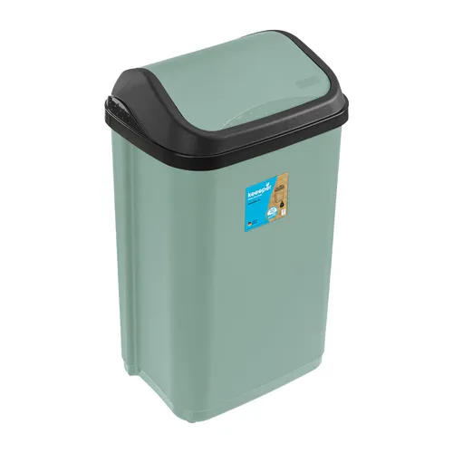 swantje Mülleimer mit Schwenkdeckel 10 l nordic grün von keeeper