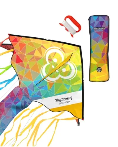 Skymonkey Smartglider Einleiner Drachen für Kinder ab 5 Jahren, Kinderdrache - 130cm, Regenbogen Drache