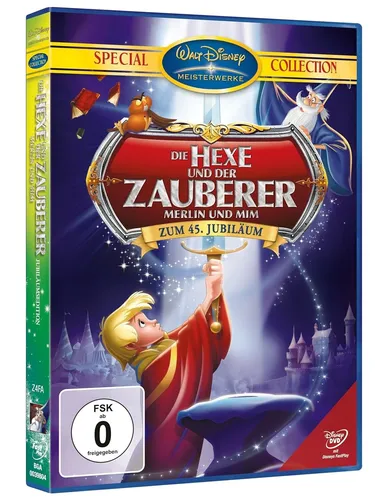 Die Hexe und der Zauberer (Special Collection) - Disney DVD - Disney Animationsfilm in Sammleredition, untertitelt in mehreren Sprachen, ideal für Kinder und Familien, Spieldauer 76 Minuten.