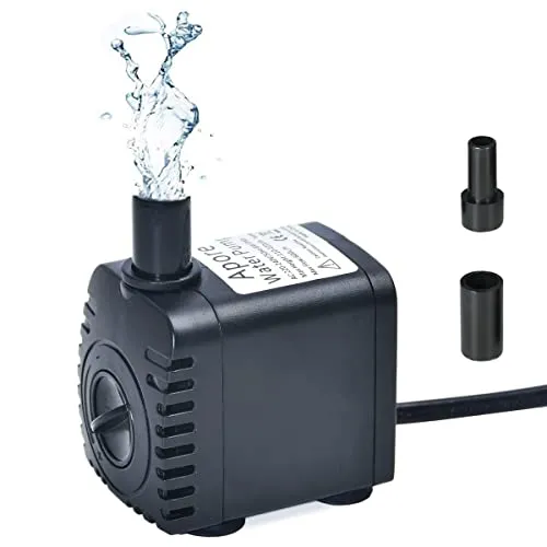 Aoonar Mini Wasserpumpe Aquarium Pumpe Tauchpumpe Teichpumpe Wasserspielpumpe Submersible Pumpe für Aquarium, Gartenteich Springbrunnen, 8W, 600L/H