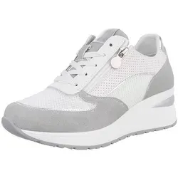 Ital-Design Damen Low-Top Freizeit Sneaker silberfarben|weiß 38 EU