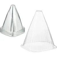 Relaxdays Pflanzenhut 32er Set PVC Transparent Belüftet 22 cm x 19 cm x 19 cm 20 g