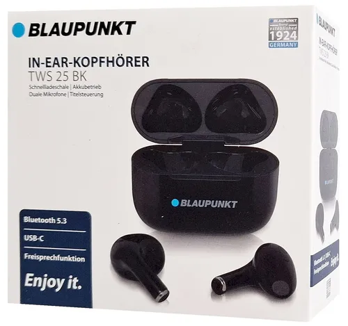 Blaupunkt TWS 25 True Wireless In-Ear-Kopfhörer Schwarz