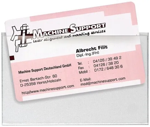 VELOFLEX 2209100 - Visitenkartentaschen selbstklebend, 90 x 57 mm, glasklar und hochtransparent, ideal für eine professionelle Präsentation