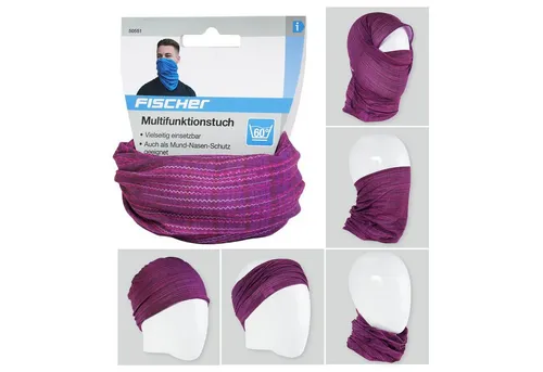 Fischer Multifunktionstuch Schlauchtuch Loop Schal - Vielseitiges Schlauchtuch für Outdoor-Aktivitäten, atmungsaktiv und schnelltrocknend. Ideal als Halsschutz, Mundschutz oder Halswärmer. Ein Must-Have für Sport und Freizeit!