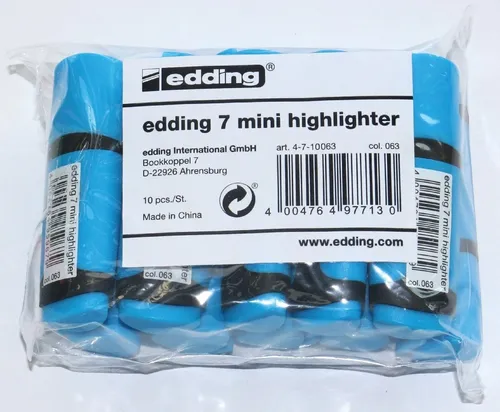 edding Marker Textmarker edding 7 mini highlighter 1-3 mm VE=10 Stück Polybeutel neo