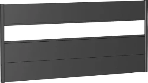 Biohort Sichtschutz mit Acrylglas, Dunkelgrau, B200/H90 cm