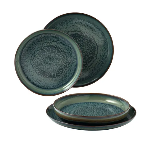 Villeroy & Boch Tafelset 4tlg Crafted Breeze - Komplett-Service mit 4 Teilen in grün. Spülmaschinen- und mikrowellenfest, ideal für stilvolle Anlässe und den täglichen Gebrauch.