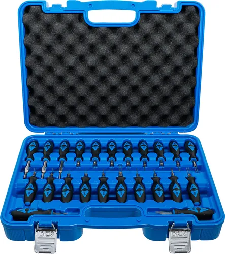 BGS 60160 Stecker-Entriegelungs-Werkzeug-Satz 23-tlg. - Werkzeug-Sets für beschädigungsfreies Entriegeln elektrischer Stecker, ideal für ABS, Klimasensoren und mehr. Unentbehrlich für Mechatroniker und Kfz-Elektriker.