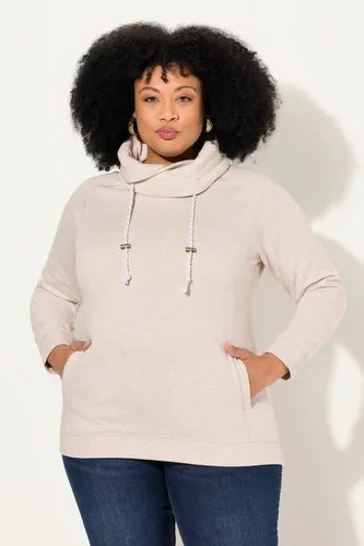 Ulla Popken Sweatshirt Sweatshirt weiter Stehkragen Taschen