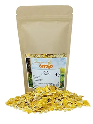 Getzoo Premium Maisflocken 100g | Gesunder, Energiereicher Snack für Nagetiere | Ballaststoffreich, Ohne Künstliche Zusätze | Ideal für Kaninchen, Meerschweinchen, Hamster