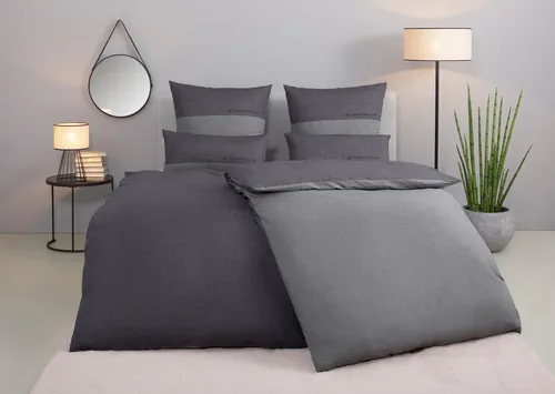TOM TAILOR HOME Bettwäsche Henry, Biber, 3-teilig in grau von TOM TAILOR HOME