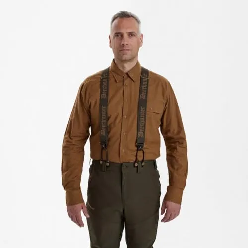 Deerhunter Hosenträger mit Schlaufen und Clip in Braun - Hochwertige Hosenträger aus 70% Polyester und 30% Elastan, ideal für optimalen Halt und Komfort. Perfekt für Outdoor-Aktivitäten und den täglichen Gebrauch.