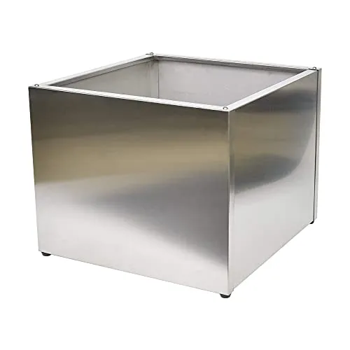 Köhko® Designer Pflanzkübel aus Edelstahl QUADER 50x50x40 cm - Hochwertiger Edelstahl-Pflanzkübel von KÖHKO, wetterfest und pflegeleicht. Ideal für Garten und Terrasse, kinderleichte Montage und in verschiedenen Größen erhältlich.