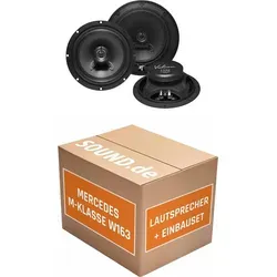 Lautsprecher Boxen Einbaupaket vorne Hifonics VX62 passend für Mercedes M-Klasse W163 | 2x Tief-Mitteltöner mit integriertem Hochtöner 180W MAX