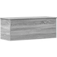 vidaXL Truhe Grau Sonoma 90x35x35 cm - Aufbewahrungsbox aus langlebigem Holzwerkstoff, ideal für die ordentliche Aufbewahrung von Kleidung und Spielsachen. Vielseitig einsetzbar als Couchtisch oder Deko-Element.