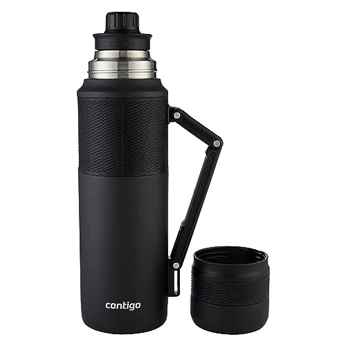 Contigo Thermal Bottle Matte Black 1.2L - Hochwertige 1,2L Isolierflasche in elegantem Schwarz, ideal für unterwegs und hält Getränke lange warm oder kalt.
