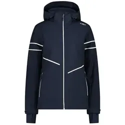 CMP Damen-Skijacke Zip Kapuze dunkelblau XS - Sportliche Damen-Skijacke mit ClimaProtect-Membran für optimalen Wetterschutz und Wärme. Ideal für Wintersport, mit abnehmbarer Kapuze und praktischen Taschen.