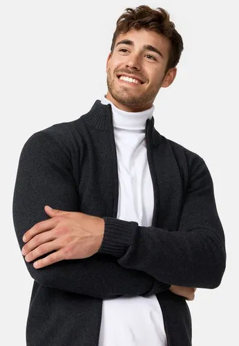 Indicode Herren INLut Strickjacke mit Stehkragen und Reißverschluss - Funktionsjacke mit robustem Stehkragen für zusätzlichen Schutz, ideal für Freizeit und Büro. Vielseitig kombinierbar und im Regular Fit für optimalen Tragekomfort.