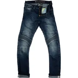 Modeka Motorradhose Jeans Sorelle Lady blau 34 - Motorradhose für Damen aus 100% Baumwolle in Stone Wash Blue, stylish und bequem für sichere Fahrten.
