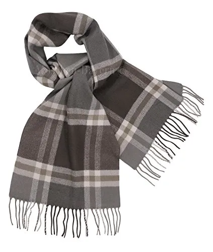 Moschen-Bayern Herrenschal Herren/Damen Schal Wolle Winterschal/Wollschal Karo/kariert Braun