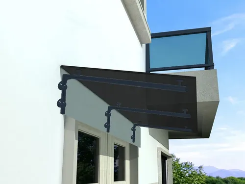 BuyLando.Shop Vordach Glaswerk Westfalen 250x90cm Grauglas - Elegantes Glasvordach für perfekten Schutz und modernes Design. Robustes VSG-Glas sorgt für Stabilität und Sicherheit. Ideal für Eingänge und Terrassen – witterungsbeständig und UV-resistent.