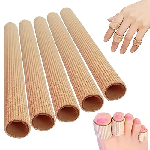 Stück Fingerkappen Zehenschutz Zehenkappen Silikon Schlauchbandage Fingerschutz Bandage Gel Zehenpolster 15 * 1.5cm 5