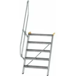 Alutreppe 5 Stufen mit einseitigem Handlauf von Günzburger